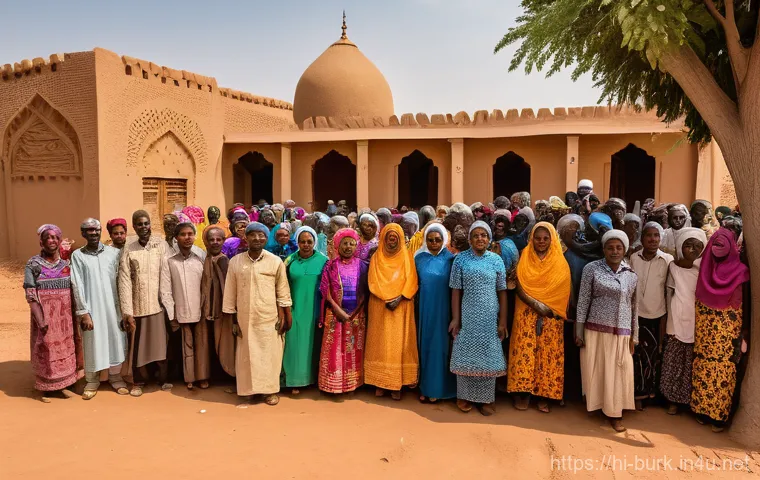 부르키나파소의 종교 및 신앙 문화 - Prompt 1: Islamic Festival Celebration in a Traditional Village**