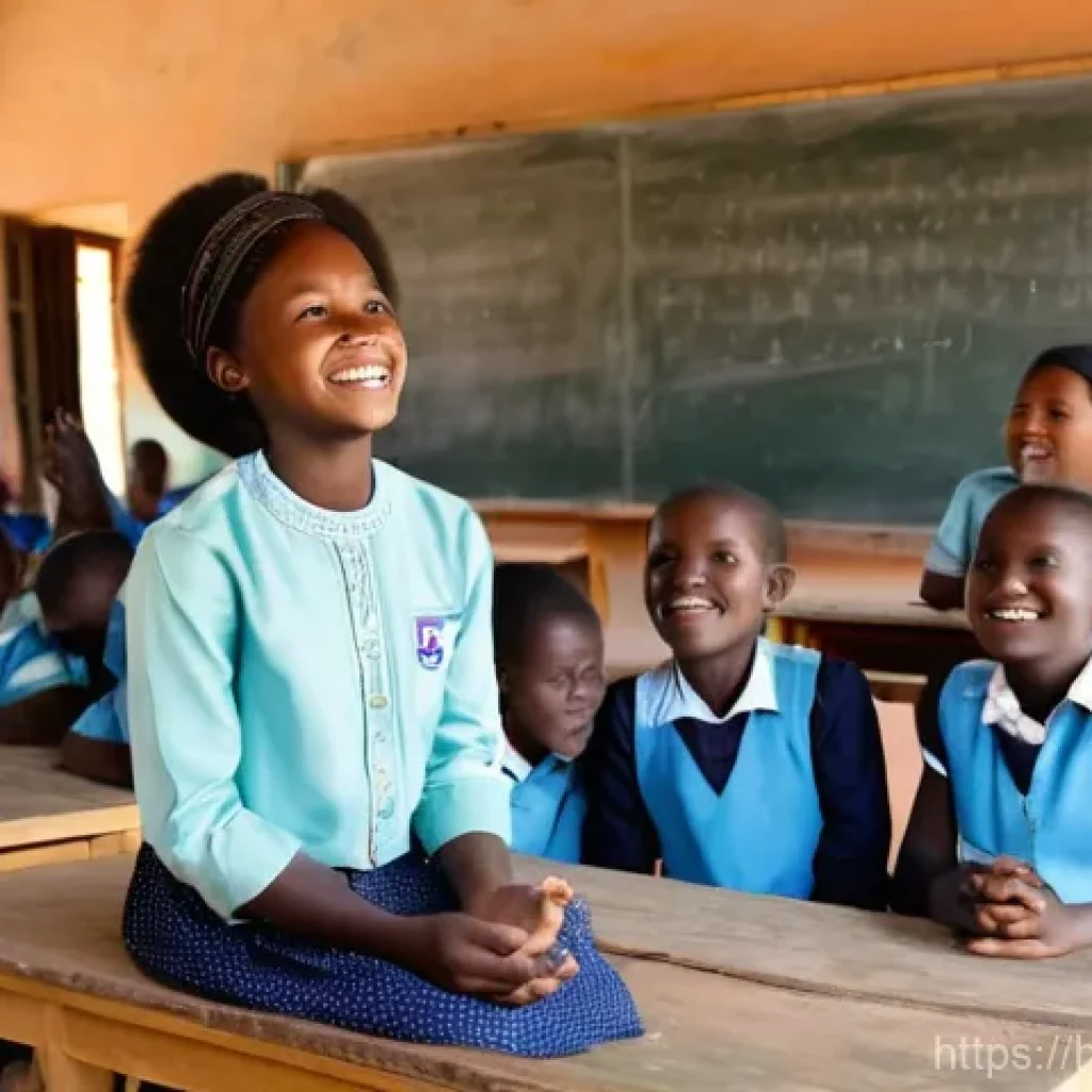 부르키나파소에서의 봉사활동 및 기회 - **Prompt 1: A joyful classroom moment in rural Burkina Faso**
    An uplifting, vibrant scene inside...