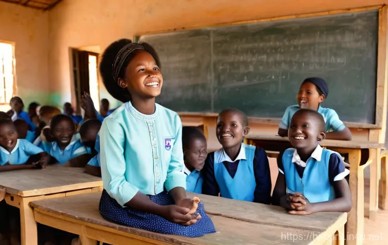 부르키나파소에서의 봉사활동 및 기회 - **Prompt 1: A joyful classroom moment in rural Burkina Faso**
    An uplifting, vibrant scene inside...