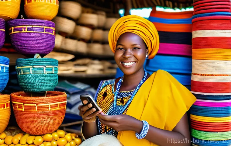부르키나파소의 스마트폰 보급률 및 IT 발전 상황 - **Prompt:** A warm, inviting photograph depicting a digital literacy session in a rural Burkinabe vi...