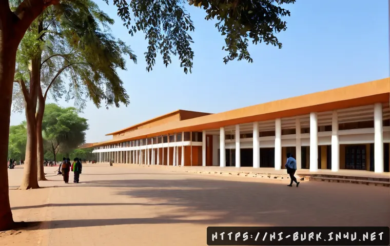 Home 15 부르키나파소의 주요 도서관 및 연구기관 - Photorealistic exterior of a major public library and research center in Ouagadougou, Burkina Faso, ...